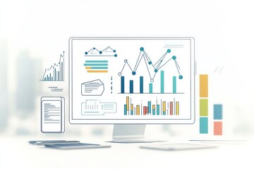 3D icon showing corporate business process in a sleek design.