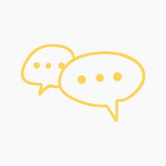 Yellow message, communication & chat vector