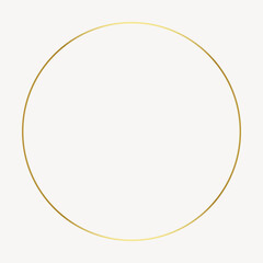 Round gold frame vector