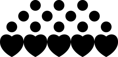 people icon solid, teamwork, business people,heart, group people