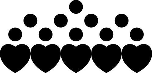 people icon solid, teamwork, business people,heart, group people