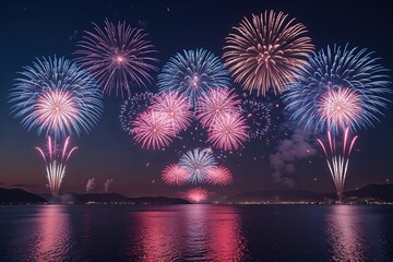 Breathtaking Fireworks Display Illuminating a Stunning Night Sky for a Vibrant Celebration