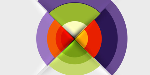 Obraz premium Techno circles and semi circles. Vector Illustration For Wallpaper, Banner, Background, Card, Book Illustration, landing page