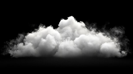 Striking cloud formation against a dramatic black background showcasing the beauty of nature and the play of light and shadow in a captivating and artistic composition