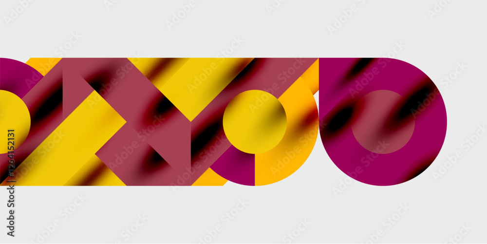 Poster Vibrant abstract background circles with smooth gradients, creating a dynamic and modern design. Ideal for creative, tech, or contemporary-themed projects