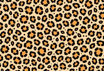 Seamless Leopard Skin Pattern Vector: Classic Animal Print Background for Fashion, Decor, and Graphic Design Projects

