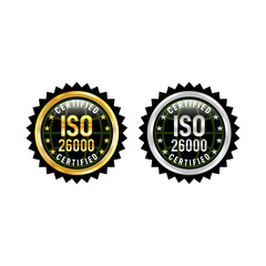 Certified Company Certificate ISO 9001:2015 Blue vector, Quality Certificate, iso mark certification