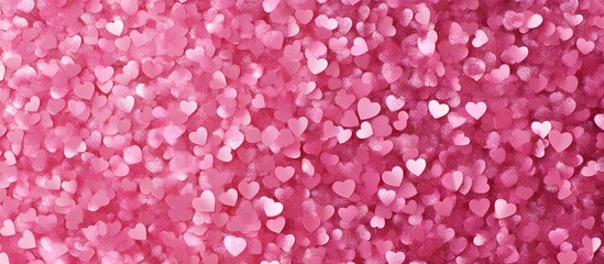 Pink hearts background (2)