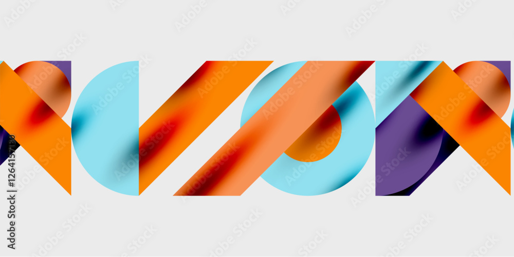 Poster Vibrant abstract background circles with smooth gradients, creating a dynamic and modern design. Ideal for creative, tech, or contemporary-themed projects