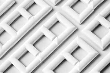 Fototapeta premium White Geometric Shapes with Soft Shadows on a Minimalist Background