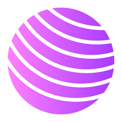 yoga ball gradient icon