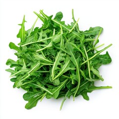 Fresh and Vibrant Arugula Leaves for Healthy Eating and Culinary Uses in Bright Natural Background