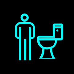 Vektor icon simple man toilet sign