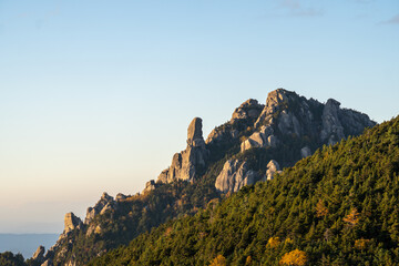 Naklejka premium Mt. Mizugaki, Takamiiwa and surrounding views