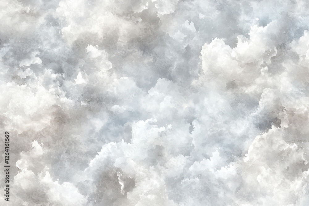 Wall mural soft gray clouds with subtle hues for background design