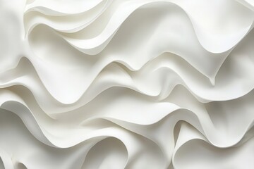 Obraz premium Elegant White Fabric Waves in Soft Textured Flowing Design