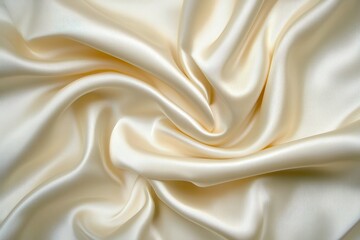 Obraz premium Soft Cream Satin Fabric Texture for Elegant Backgrounds and Designs