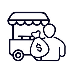 Food business transaction icon