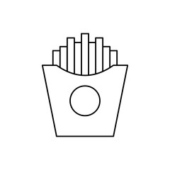 French Fries Icon. Vector Linear Illustration of French Fries. French Fries Symbol. French Fries Vector Icon in line style design.