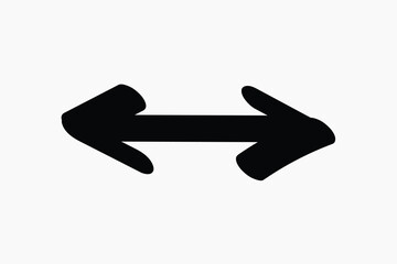 Black double-headed arrow illustration vector