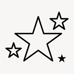 Obraz premium Simple black outlined star illustration vector