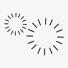 Minimalist radial line art design vector