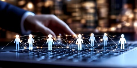Corporate networking event global business connections digital environment professional collaboration technology focus