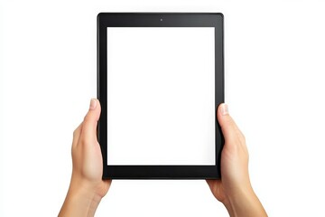 hand hold black tablet