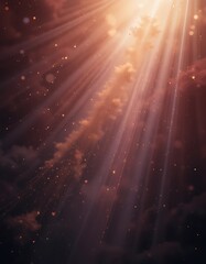 Celestial Radiance, Beams of Light in a Dreamy Atmosphere
