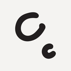 Fototapeta premium Minimalist black abstract shapes on a light, element vector