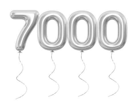 Silver Balloon Number 7000