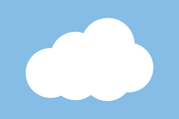 Simple white cloud illustration.