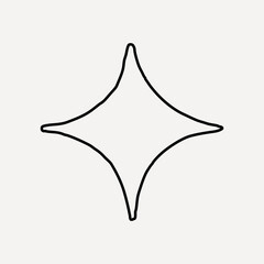 Minimalist abstract star shape vector
