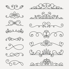 Elegant swirl designs, ornate swirl patterns, decorative swirls for embellishments. Swirl motifs for borders, swirl accents for invitations, swirl elements for decor. Hand drawn ornament vector set.