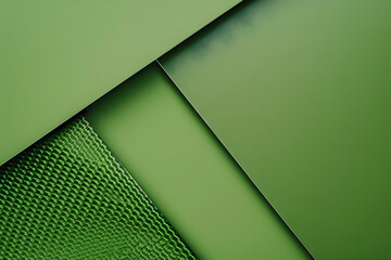 Abstract composition of layered green textures showcasing smooth and rough surfaces in harmony