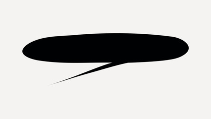 Minimalist black speech bubble vector