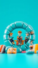 Fototapeta premium Community, society and interaction : Student study group, teamwork and brainstorming.