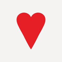 Minimalist red heart illustration, Valentine's Day vector
