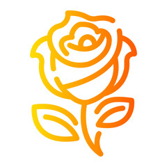 rose Line Gradient Icon