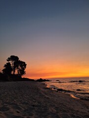 sunset on the beach © Francisco