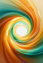 Fototapeta premium Painting with warm and cool tones dynamic swirl vibrant colors