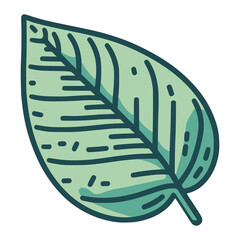 bean leaf nature plant flat color vector illustration template design