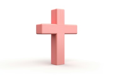 Obraz premium Cross symbol white background spirituality.