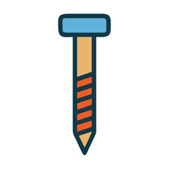 Construction nail with threaded design