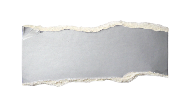 Pieces of torn or cut gray cardboard isolated design element on transparent background. - Powered by Adobe