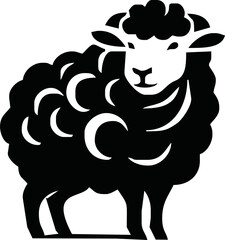 sheep silhouette isolated vector illustration