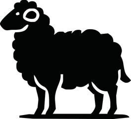 sheep silhouette isolated vector illustration
