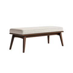 Elegant Wooden Bench with Soft Upholstered Cushion Design
