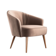 Elegant Modern Upholstered Accent Chair with Wooden Legs Design