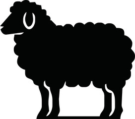 sheep silhouette isolated vector illustration